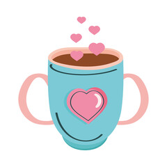 coffee cup with hearts