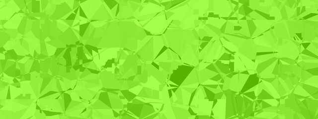 Banner abstract macro crystal geometric background texture Chartreuse green color. Random pattern background. Texture Chartreuse green color pattern background.