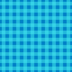 Plaid pattern. Blue on Cyan color. Tablecloth pattern. Texture. Seamless classic pattern background.