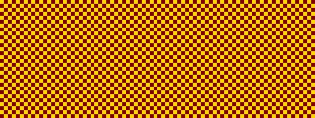 Checkerboard banner. Maroon and Gold colors of checkerboard. Small squares, small cells. Chessboard, checkerboard texture. Squares pattern. Background.