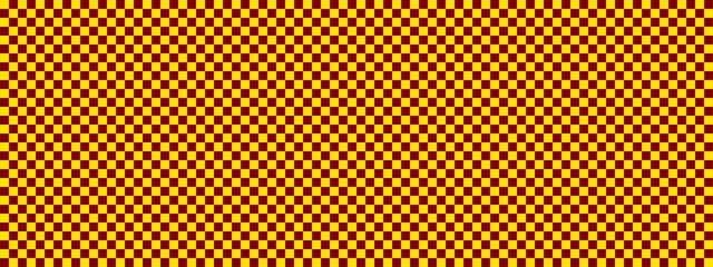 Checkerboard banner. Maroon and Yellow colors of checkerboard. Small squares, small cells. Chessboard, checkerboard texture. Squares pattern. Background.