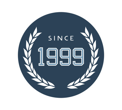 since 1999 emblem flat circle
