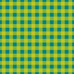 Geruit patroon. Teal op gele kleur. Tafelkleed patroon. Textuur. Naadloze klassieke patroonachtergrond.