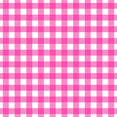 Plaid pattern. White on Deep pink color. Tablecloth pattern. Texture. Seamless classic pattern background.