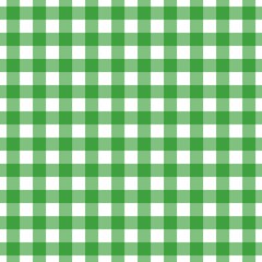 Plaid pattern. White on Green color. Tablecloth pattern. Texture. Seamless classic pattern background.