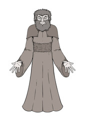 Obraz premium Wise monk draw