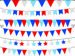 Obraz premium Bunting Pennants Independence day