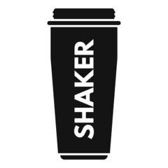 Sugar protein shaker icon simple vector. Sport supplement