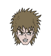 Man face draw