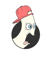 Funny surprised face