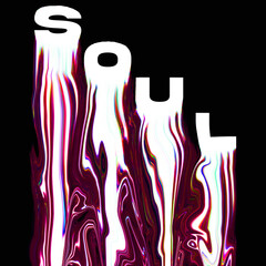 Soul derretido, letras derretidas, efecto liquido rosa 