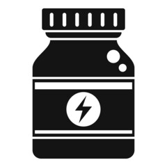 Workout protein icon simple vector. Sport nutrition