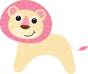 Lion with pink mane