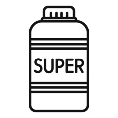Whey bottle icon outline vector. Sport protein