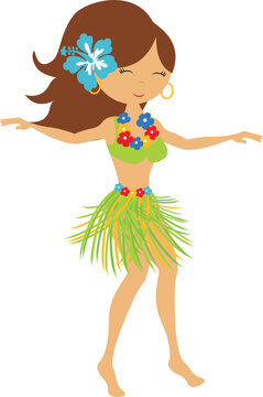 Hula Dancing Girl in bikini