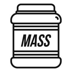 Mass gym food icon outline vector. Protein supplement