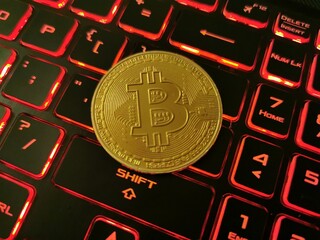Bitcoin red blockchain crypto altcoin