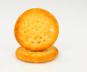 Group of mini cheese flavoured savoury biscuit crackers