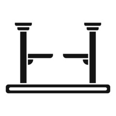 Car lift maintenance icon simple vector. Auto service