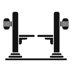 Workshop car lift icon simple vector. Auto service