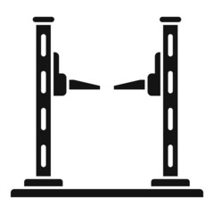 Shop car lift icon simple vector. Auto garage