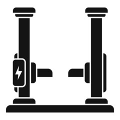 Car lift up icon simple vector. Vehicle repair