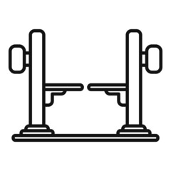 Car lift icon outline vector. Auto service