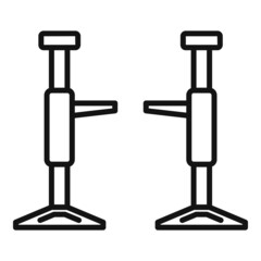 Service car lift icon outline vector. Auto garage