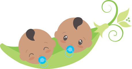 Ethnic Baby boy twins Sweet Pea