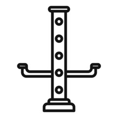 Motor car lift icon outline vector. Auto service
