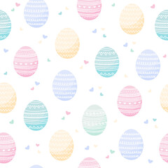 Ornamental Easter egg seamless pattern. Spring holiday background