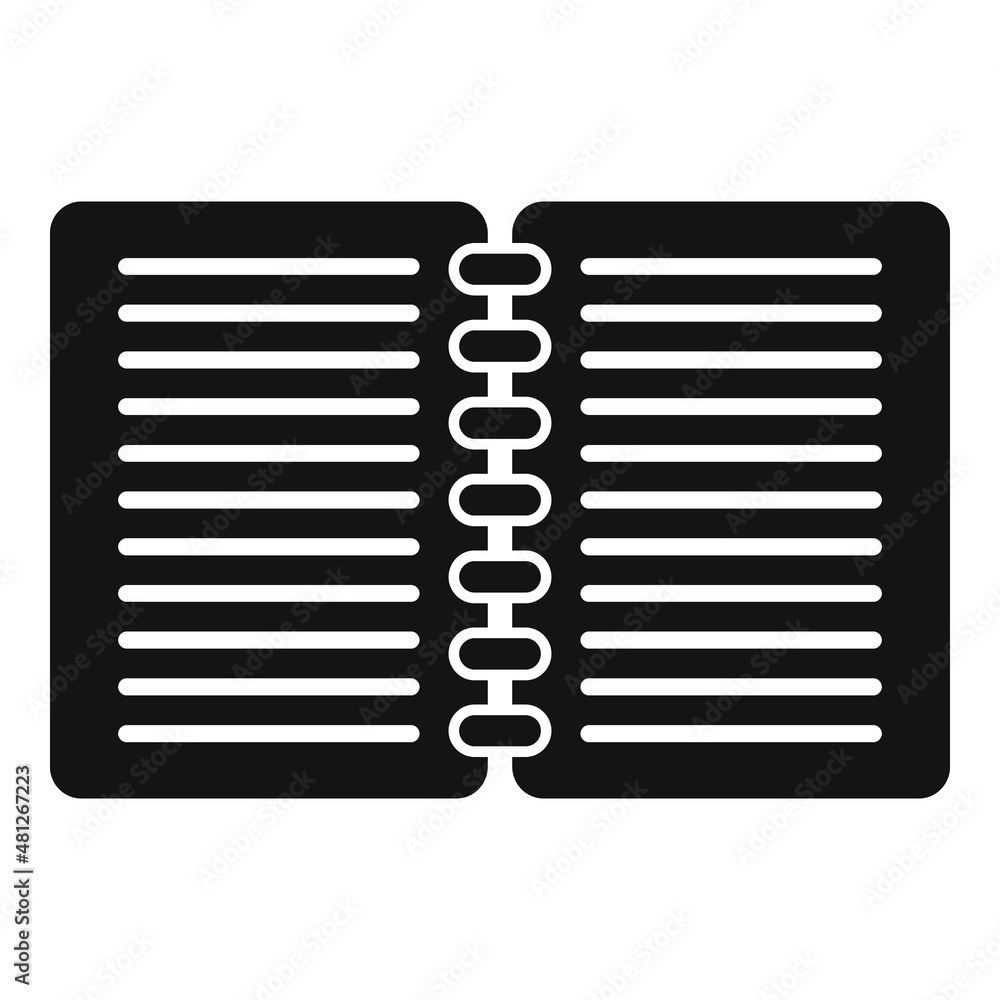 Poster notebook scenario icon simple vector. film activity