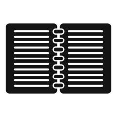 Notebook scenario icon simple vector. Film activity