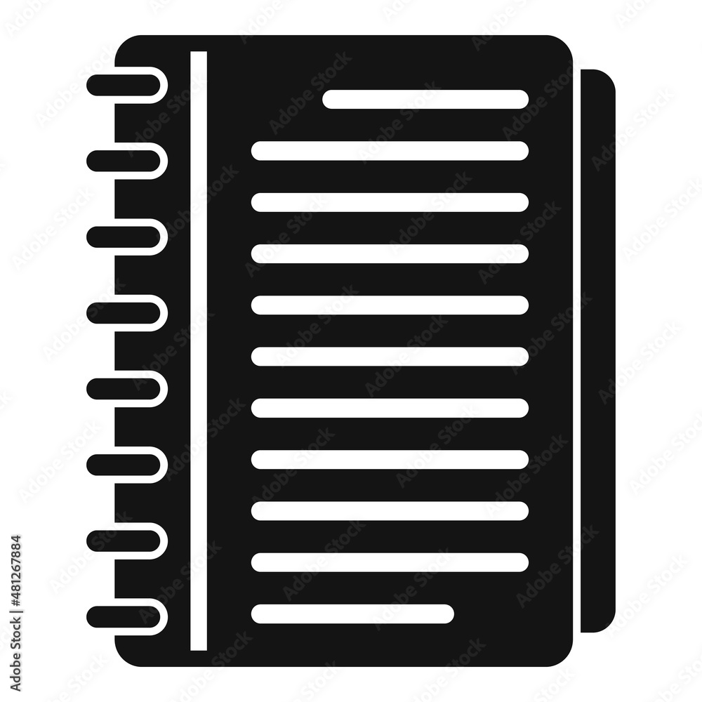 Aufkleber notebook routine scenario icon simple vector. activity film