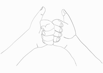 Continuous line drawing of putting hands together.success,partnership,Collaboration, Line,seeding,continuous line,drawing,Continuous,one line,drawing ,Vecter  team success and winner concept idea.