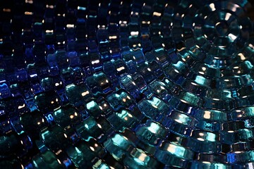 Fototapeta premium Abstract design,small blue glass lenses,decorative nuggets.