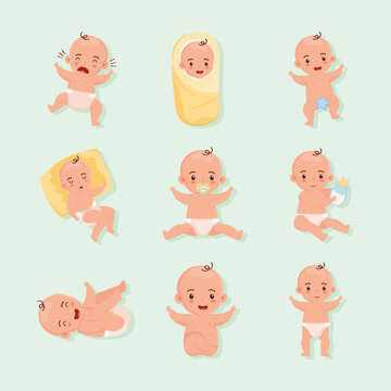 nine little babies characters