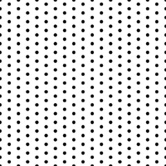 Dot seamless pattern. Points texture. Polka dots background. Simple small geometric dotty. Grid point. Repeated black and white polkadots. Repeating polkadot for design prints. Vector illustration