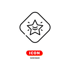 Achievement icon vector isolated on white background.