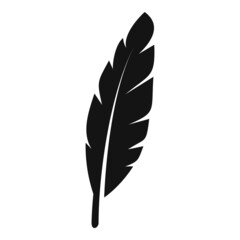Bird feather icon simple vector. Pen plume