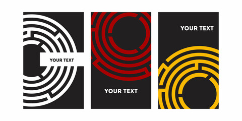 Escape Room collection banner template vector. Quest Room design template concept. Banner background design, modern trend design. Vector Illustration. © Tina