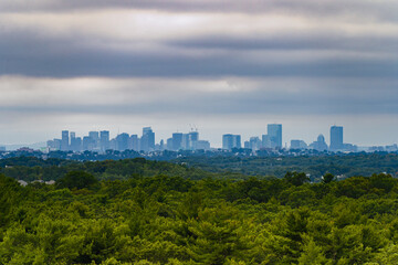 Boston sky line via Lynn Woods
