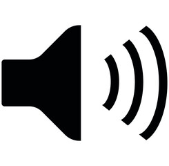 Sound speaker icon. EPS 10 vector illustration.