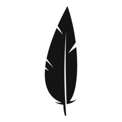 Antique feather icon simple vector. Pen quill