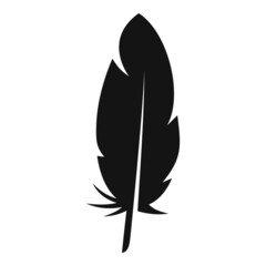 Natural feather icon simple vector. Pen bird