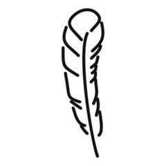 Art feather icon outline vector. Bird plume