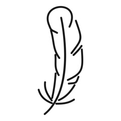 Smooth feather icon outline vector. Bird pen