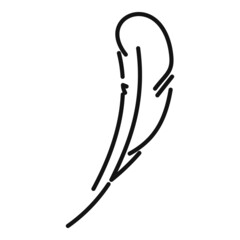 Peacock feather icon outline vector. Bird pen