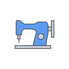 sewing machine Icon in color icon, isolated on white background 