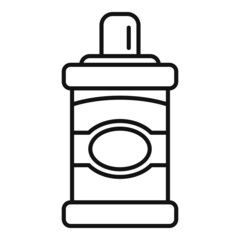 Obraz premium Mouthwash product icon outline vector. Mouth care liquid